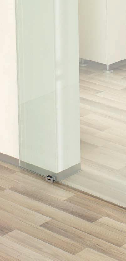 A broad range of applications from single glass door to double glass door systems with 80 kg glass panes and synchronous
