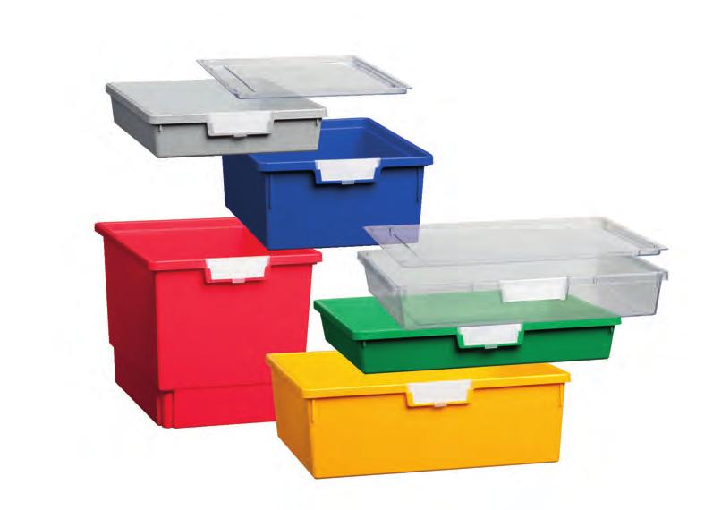Available in five tote tray sizes and 2 lid sizes