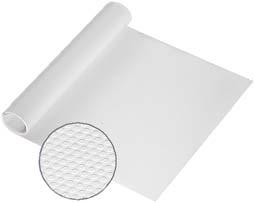 Length 500 mm Polystyrene/rubber White or silver coloured Napped 1550 mm width