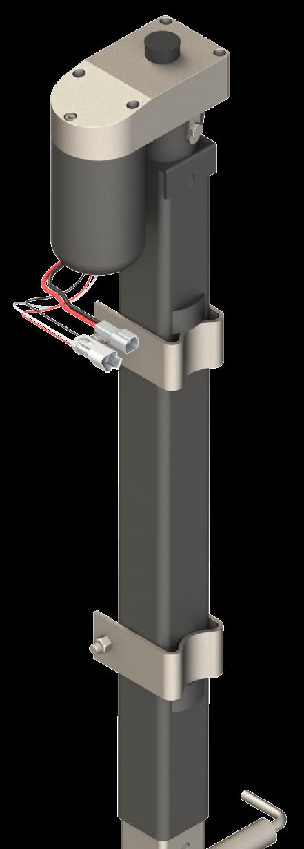 Use carriage bolt and lock nut to secure leg to second bracket (Fig. 2).