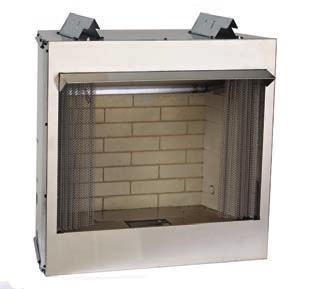 The Breckenridge Select has no lower louvers, allowing it to be installed at floor level, yet still provide the benefit of a recirculating firebox with optional blower.