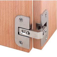 Corner unit folding door hinge, opening angle 150, gap 4 18 mm