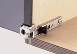 Glass door hinge, opening angle 180 Inset mounting Area of application: For inset glass doors Material: Zinc alloy For door height: Max. 800 mm For door width: Max.