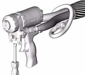 Close gun fluid manifold valves A and B. TI2482A 5.