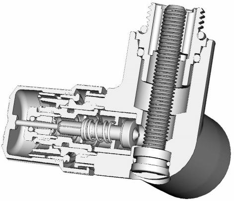 valve housing. The Allen-screw features an O-ring seal to ensure a tight seal against the valve body.