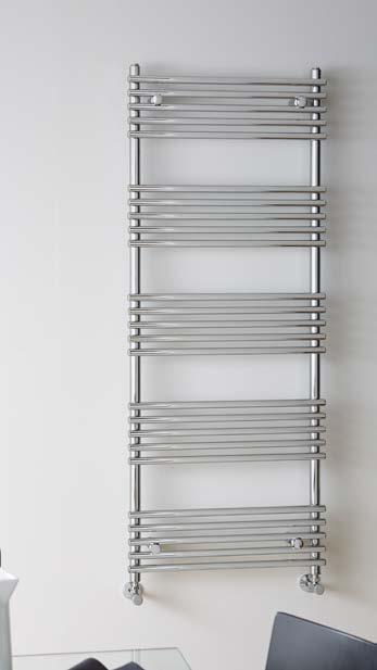 56. THE BAR CONTEMPORARY TOWEL WARMERS A choice of stainless steel or mild steel 22mm tube on tube mulitrails.