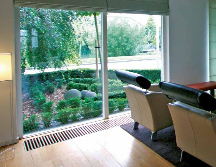 These radiators are perfect for placing alongside large areas of glass in conservatories and atriums.