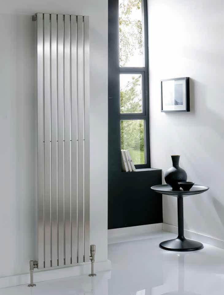 Mara Ceres Large square tubes provide understated gravitas with great outputs, available in 4 sizes. This slim profile radiator is available in 6 sizes in a brushed finish.