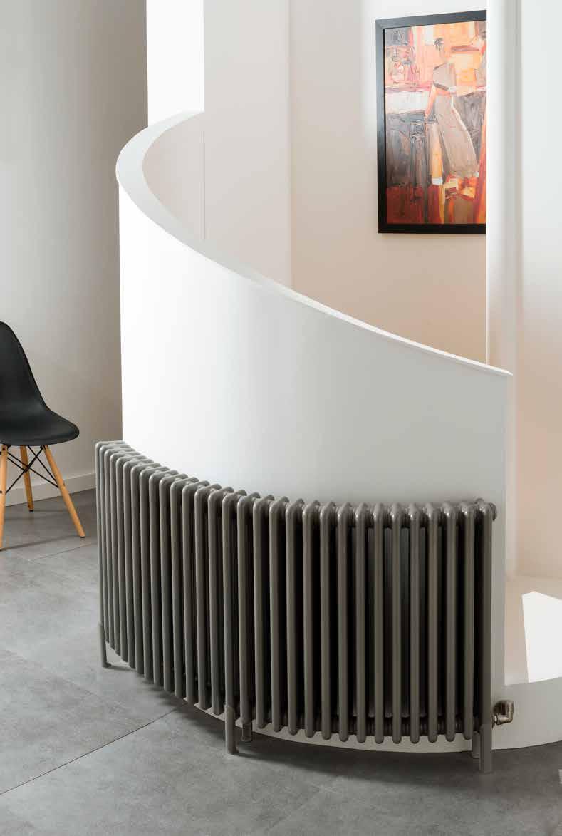 Ancona curved with welded feet made to order Our new Ancona radiators can be curved to fit into bay windows and around columns.