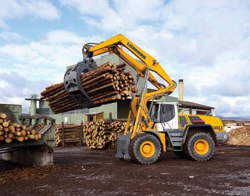 Liebherr-Wheel Loaders and With its wheel loaders for the timber trade, Liebherr sets new performance, economy and environmental protection standards.