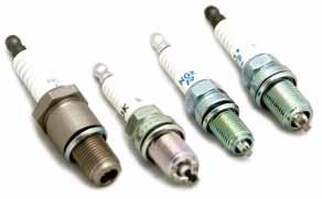 five Sparkplugs Removal, inspection, maintenance & fitting Fig 114. Different designs of sparkplug.