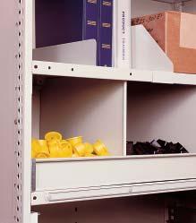 Clipper Shelving ccessories C D B D Full Height Dividers: Used to divide a shelf opening into smaller units Divider has a beaded front edge for strength and safety Hardware included Note: for Class 3