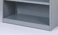 metal clips Hardware included B Sliding Divider: Formed to fit around front and rear flanges on the shelf Position anywhere on surface No hardware needed For HiPerformance Shelves Deep High " 4"