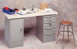 32099 60" x 28" x 34" with Plastic Laminate top, one optional builtin drawer key lock, and one optional padlock Steel Top Plastic Laminate Tuff Top Laminated Hardwood 32094 32099 32114 32119 32093