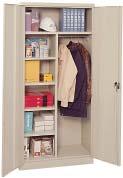 Wardrobe Cabinet Includes: 1 Full Shelf, 1 Coat Rod, 2 Coat Hooks Size D ssembled w x d x h 36" " 78" 763 763 36" 21" 78" 76321 76321 36" " 78" 763 763 Combination Cabinet Includes: 1 Shelf, 4 Half