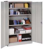 High 42" High "L" Handle The 48" wide x " deep, 78" high storage cabinet provides spacious secure storage for almost anything Ideal for office, institutional or manufacturing facilities Four