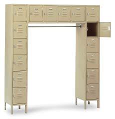 Vanguard Specialty Lockers Dual Box ver The Executive 7 Person 8 Person Dual dual locker is merely a single tier locker with a vertical partition separating the bottom into two compartments It is