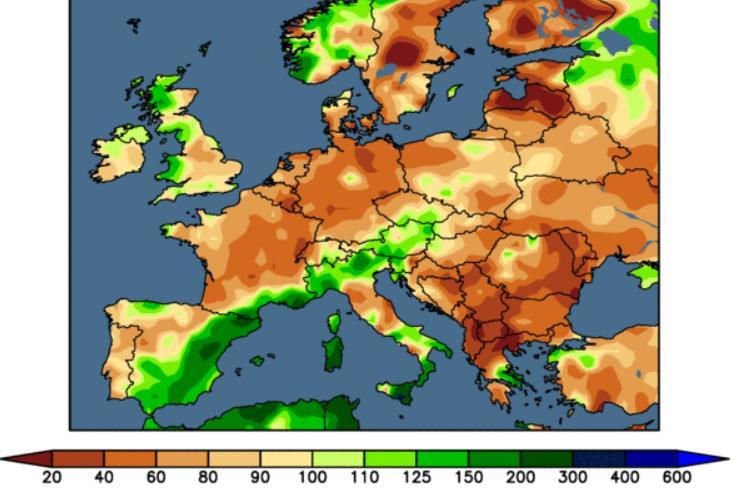 EXTREME WEATHER EVENTS IN EUROPE 90 DAY PRECIPITATION ANALYSIS OF ANOMALIES 14 Aug