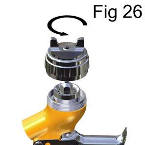 ). 2. Remove fluid adjusting knob (28), spring (25), and spring pad (26).