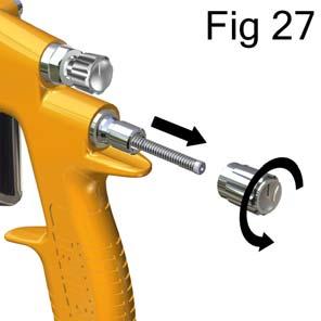Remove fluid nozzle using 10mm Spanner (56). (See fig 29) 5.