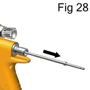 Remove seal (10) from spray head. (See fig 31). 7.
