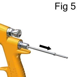 (See fig 4). 4. Remove fluid needle (24) (See fig 5)