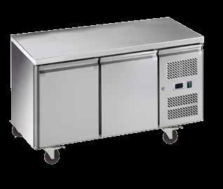 Commercial Kitchen: Snack Size Under Bench Freezers with Solid Doors SSF260H SSF400H Self closing stainless steel doors with integrated handles snack size cabinets - mm depth Model SSF260H SSF400H