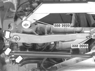 14(16) 115 Nm - wheel bearing housing - lower control arm to 80 Nm - track rod screw to 80 Nm. Installing exhaust pipe Install: - tail pipe - mufflers. Note!