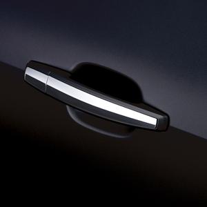 VKY - DOOR HANDLES - ABALONE WHITE Door Handles / Front and Rear, Iridescent Pearl Tricoat (G1W) With Chrome Insert VKY - DOOR HANDLES - ASHEN GRAY Front and Rear Sets, Ashen Gray Metallic with