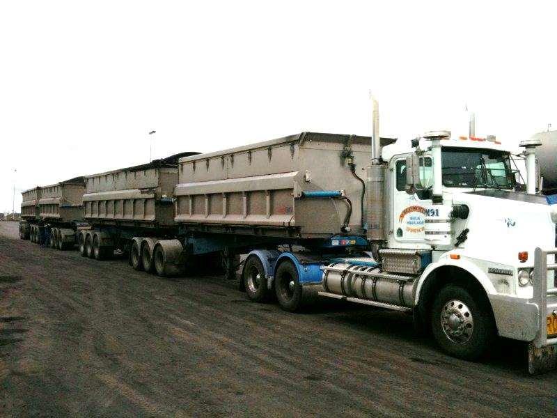 PROJECT VEHICLE This Kenworth is used in a quad road train configuration for coal hauling from the Acland Coal Mine to the Jondaryan Coal Loading facility.