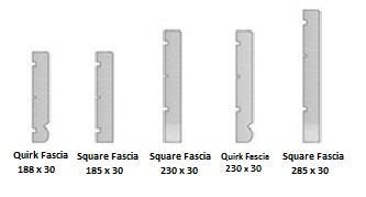 Fascias H3 LOSP TREATED PINE, PRIMED LENGTHS (M) L/M 188 x 30 - Quirk Fascia 2.7 / 5.4 $ 17.29 185 x 30 - Square Fascia 2.7 / 3.0 / 3.6 / 5.4 / 6.0 $ 17.29 230 x 30 - Square Fascia 2.7 / 3.0 / 5.