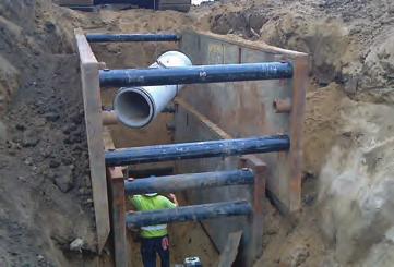 Deep Pipe Alternative to stacked shields Extremely wet or saturated soil conditions 7 in.