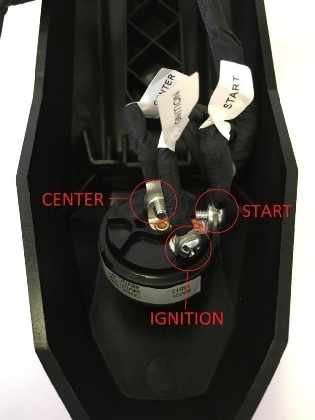 multifunction switch Connect start connector to START on the multifunction switch Please note: Labels on the wires should help you to see the
