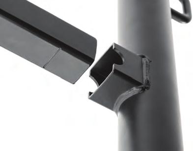 Bike Rack Installation: Install the main rack assembly over the mounting extension.