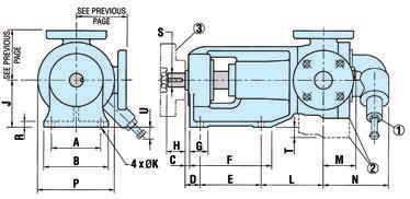 Dimensions (continued) In the Pump Models marked the coupling forms an integral part of the bearing locking mechanism, therefore, dimensions shown are critical for correct operation.