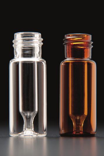 Vials 40% larger opening, the R.A.M. Vial is specifically designed to work in robotic arm autosamplers such as Agilent. Choose from clear or amber Type I borosilicate glass.