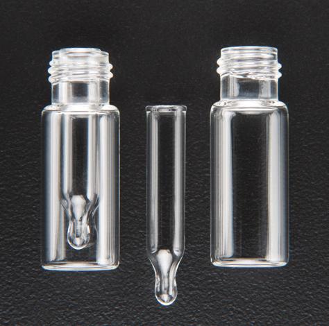 Vials Limited Volume Large Opening R.A.M. Vials Glass Insert/Plastic Outside Vials 30109G-1232 100µL R.A.M. Glass Insert/Clear Plastic Vial 350µL R.A.M. Vial with Flanged Bottom Insert R.