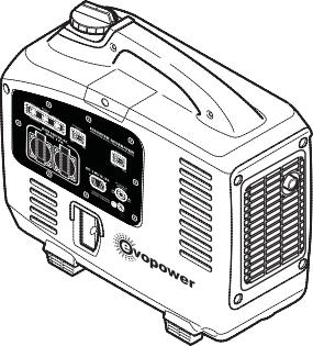 Starting Generator EVO2000i+ Models: Depress the primer bulb 3 times to supply fuel to start the engine. 12. is green and stays on.