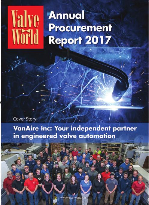 Valve World Annual Procurement Report Don t miss this great opportunity to profile your company to a world-wide audience!