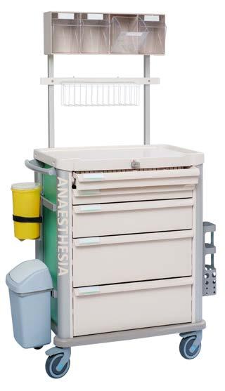ANAESTHESIA CART Product advantages: - Easy to clean (infection control) - Storage access 600 x 400 Eolis 600 x 400 cart perfectly designed for anaesthesia.