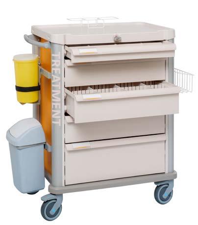 TREATMENT CART Product advantages: - The accessories can be moved without using tools.