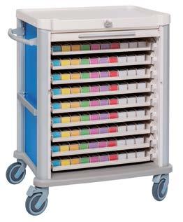 MEDICATION CART Product advantages: - The accessories can be moved without using tools. - No metal sliding rails for best hygiene.