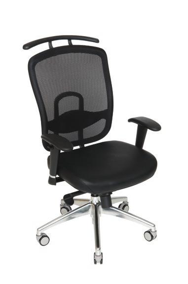 STYLISH SEATING Boardroom and Executive Chairs Mesh Chairs BC1260 High Back Black Faux Leather Executive Chair