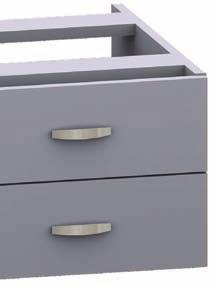 Deep) 3 Drawer Pedestal IFFP3L Fixed Storage Unit Fits Under Desk or Return or