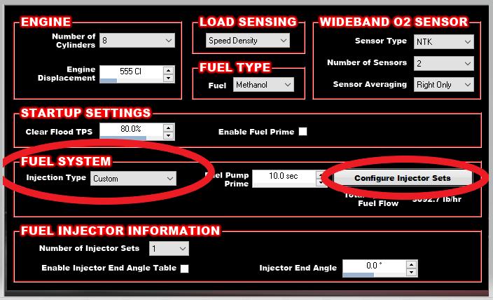 1) Select the custom injection type then click configure injector sets.