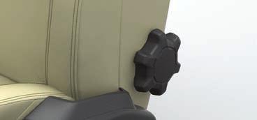 03 Raise/lower the front of the seat cushion. Raise/lower seat. Move the seat forward/backward.