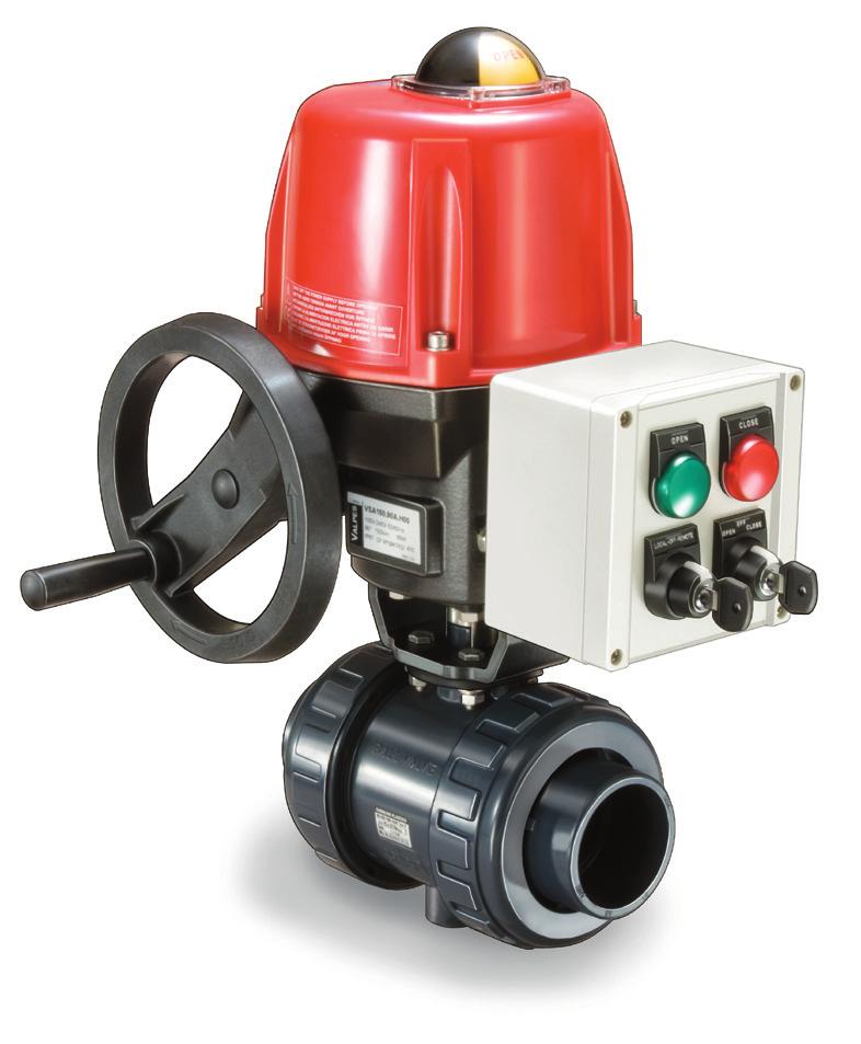 Type 21 ball valves up to 6 up to 2, in-lbs torque On-Off (3 wire) adjustable travel, optional On-Off (2 wire), failsafe multi-turn, 3 position modulating, BUS V isual feedback,