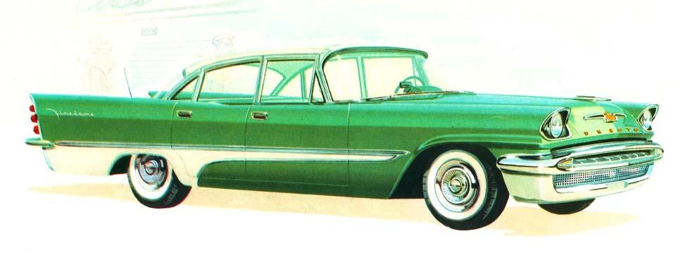 CAR IMAGES Continued The 1957 DeSoto Firedome Sportsman 4-door Hardtop was not as popular as the