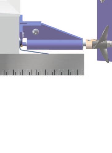 A Hold a straightedge against the hull so it extends past the trim tab. The tab will rest on the straightedge or be within 1mm of its edge. This is the stock setting.