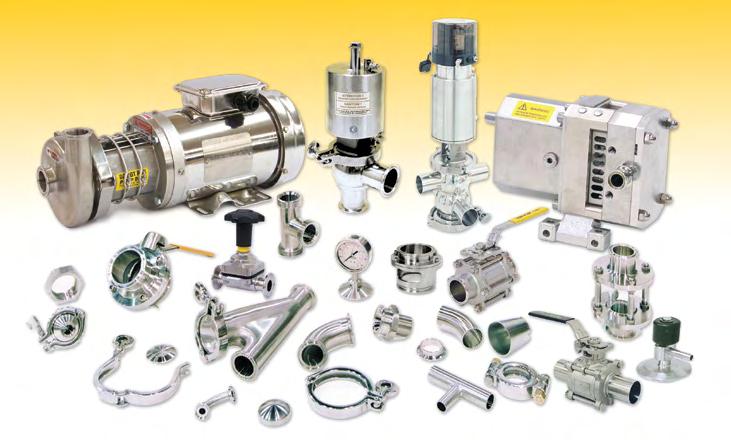 A Full Line of Stainless Steel Flow Control Equipment for the Food, Beverage, Dairy, Cosmetics, Biotechnology, Pharmaceutical, and